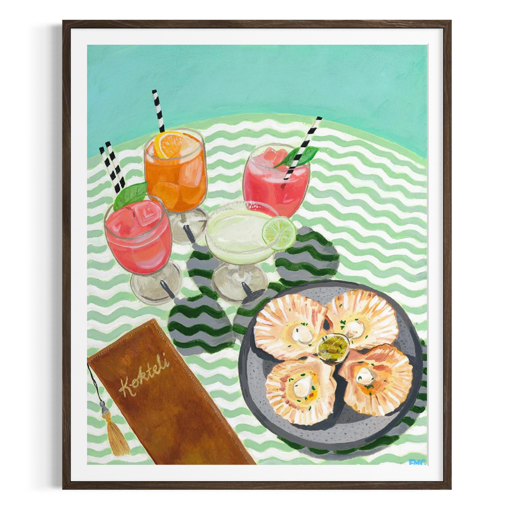 Happy hour by the sea - Paper PRINT (Framed/unframed)