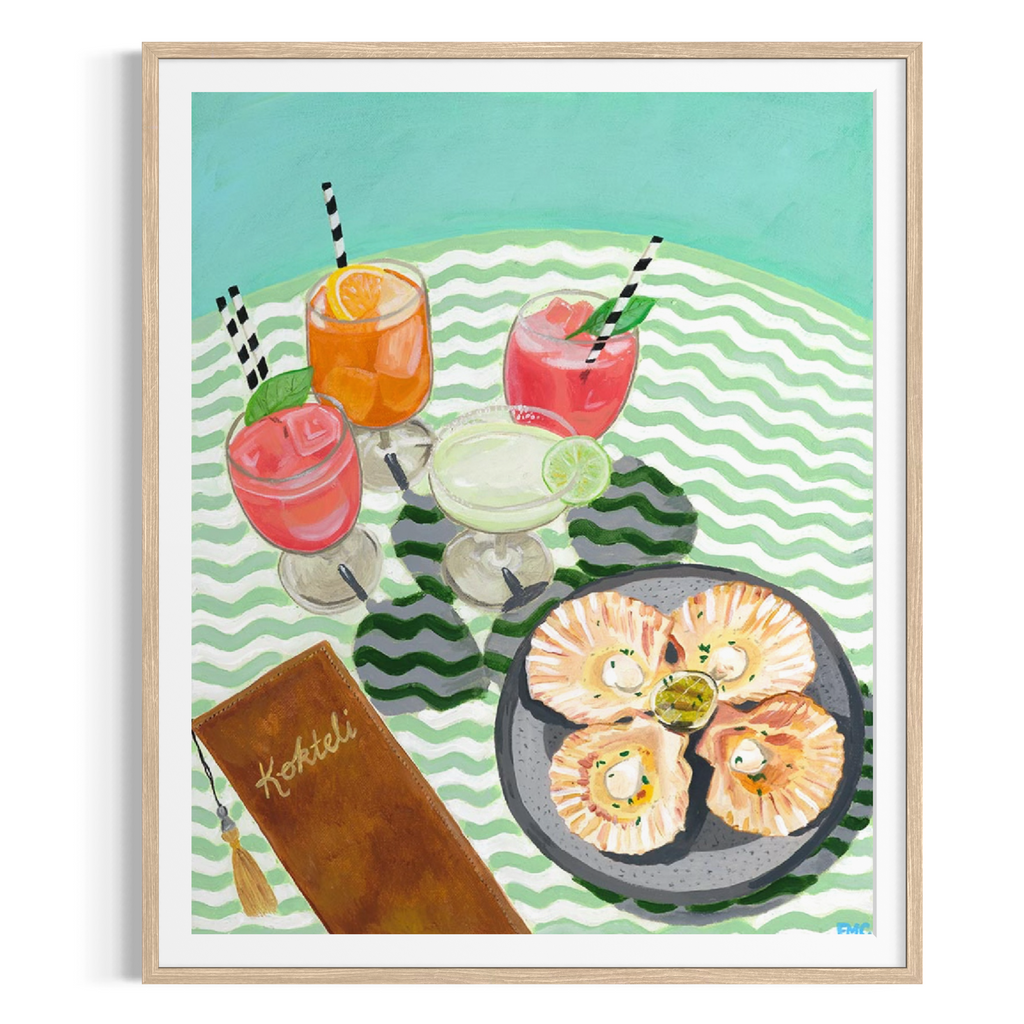Happy hour by the sea - Paper PRINT (Framed/unframed)