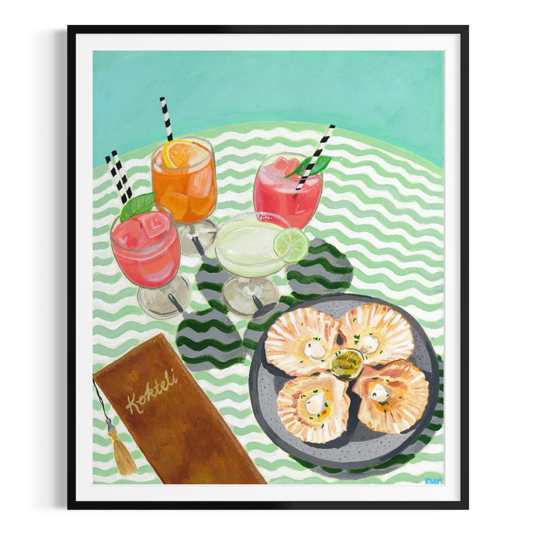 Happy hour by the sea - Paper PRINT (Framed/unframed)
