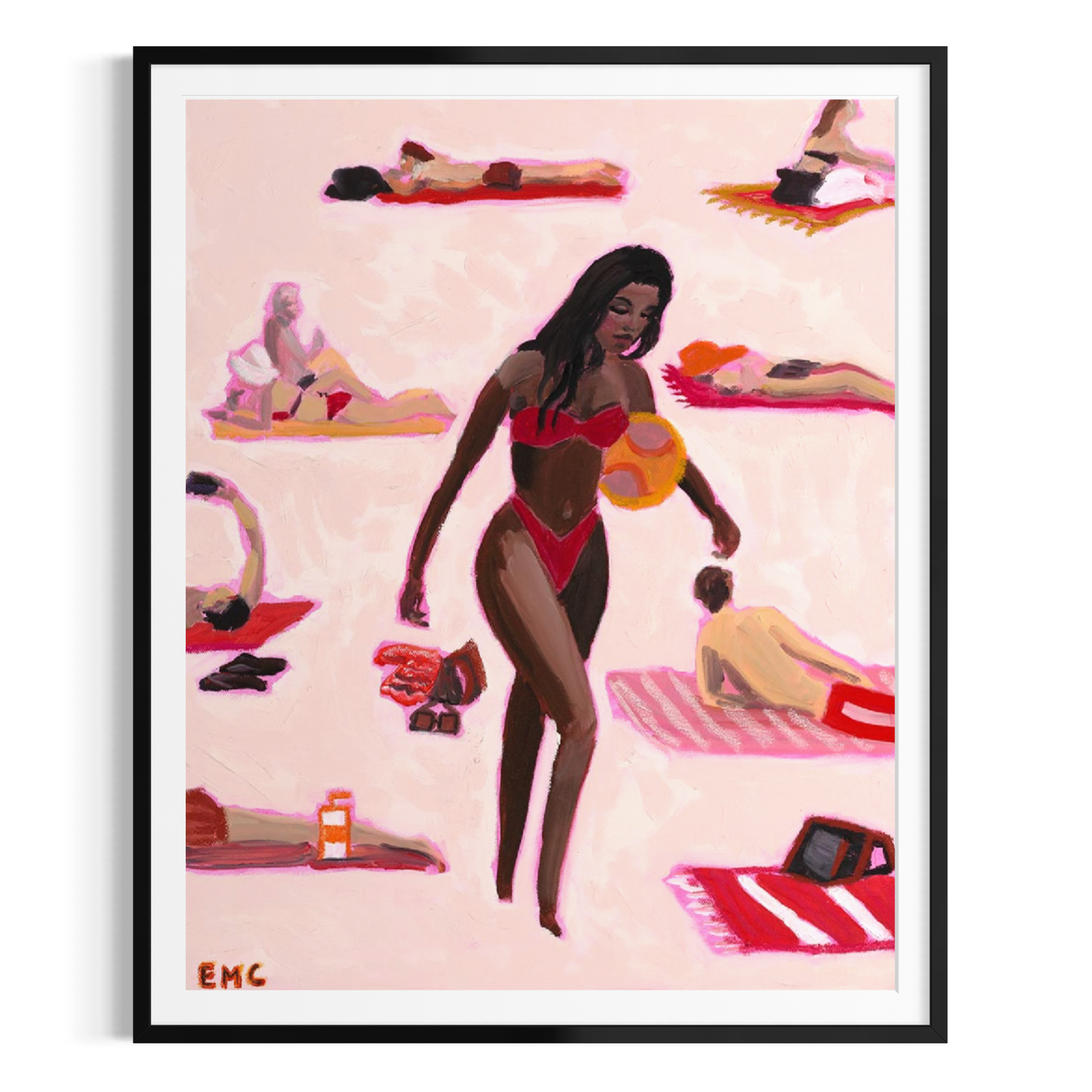 Beach Volleyball - Paper PRINT (Framed/unframed)