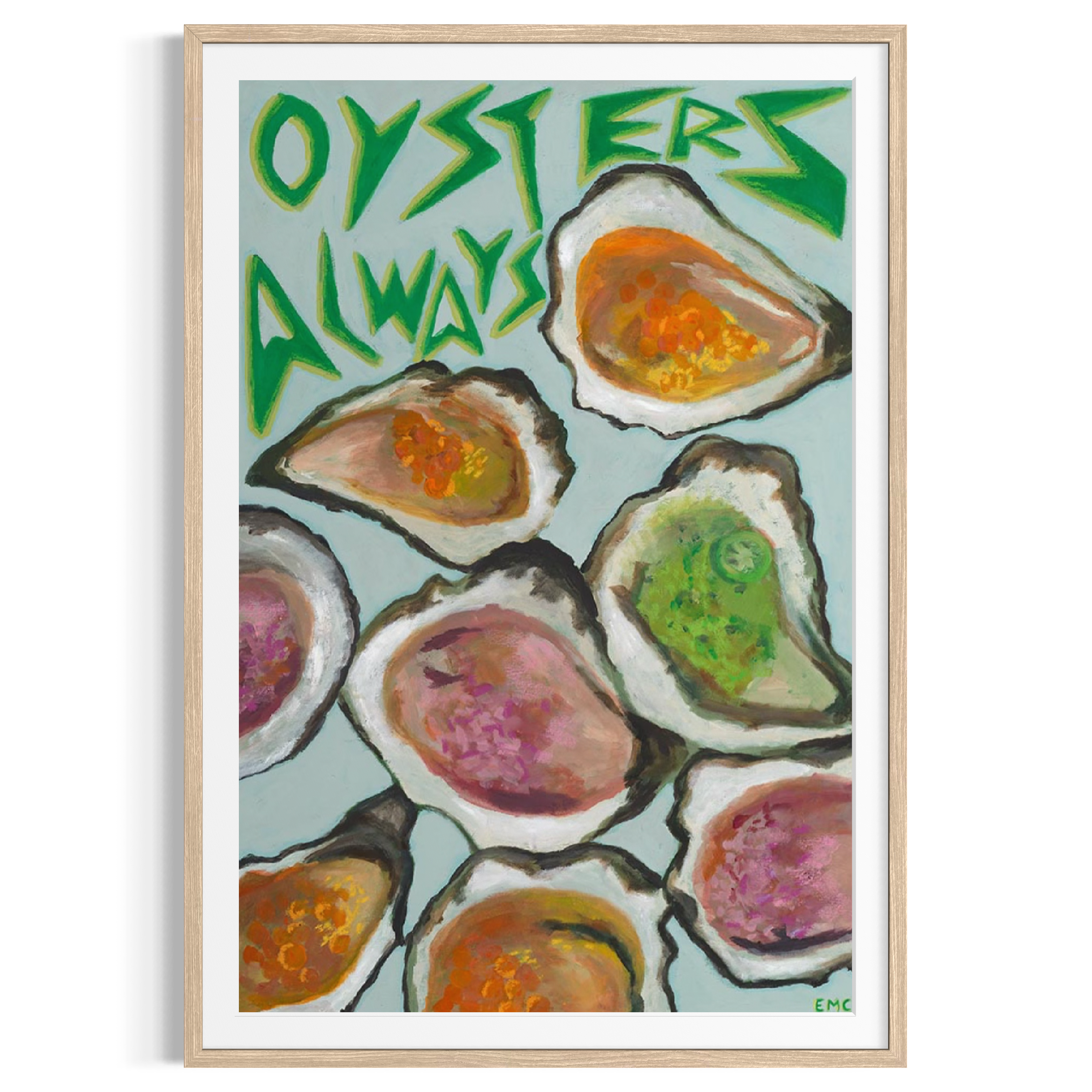 Oysters always - Paper PRINT (Framed/unframed)