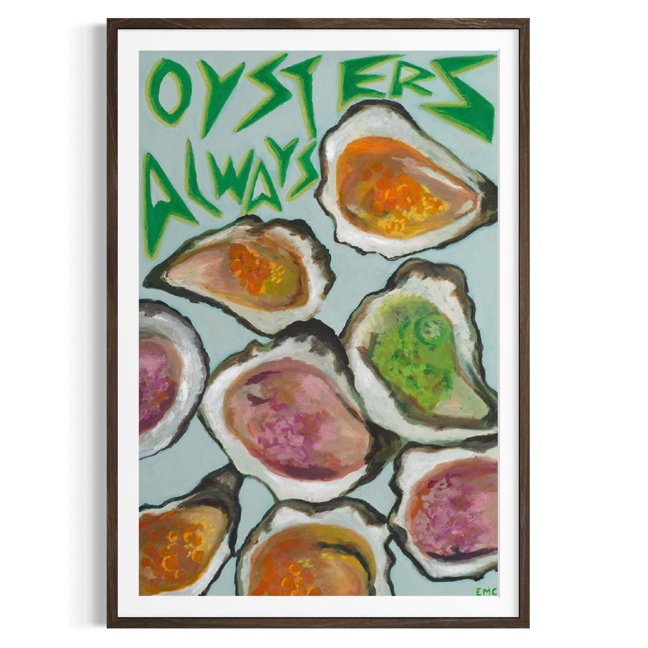 Oysters always - Paper PRINT (Framed/unframed)