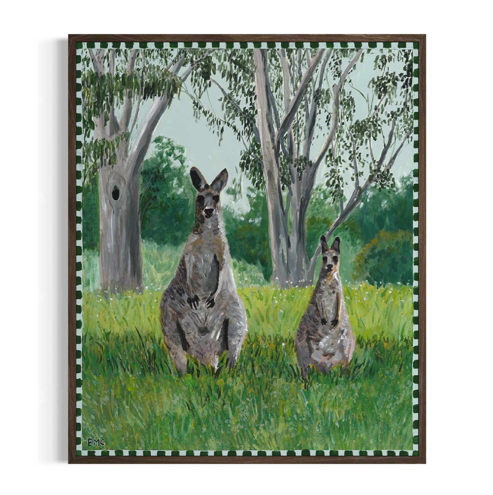 Wallabies at the airfield - Paper PRINT (Framed/unframed)