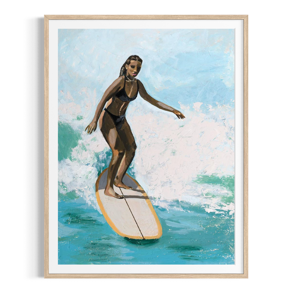 Surfer girl - Paper PRINT (Framed/unframed)