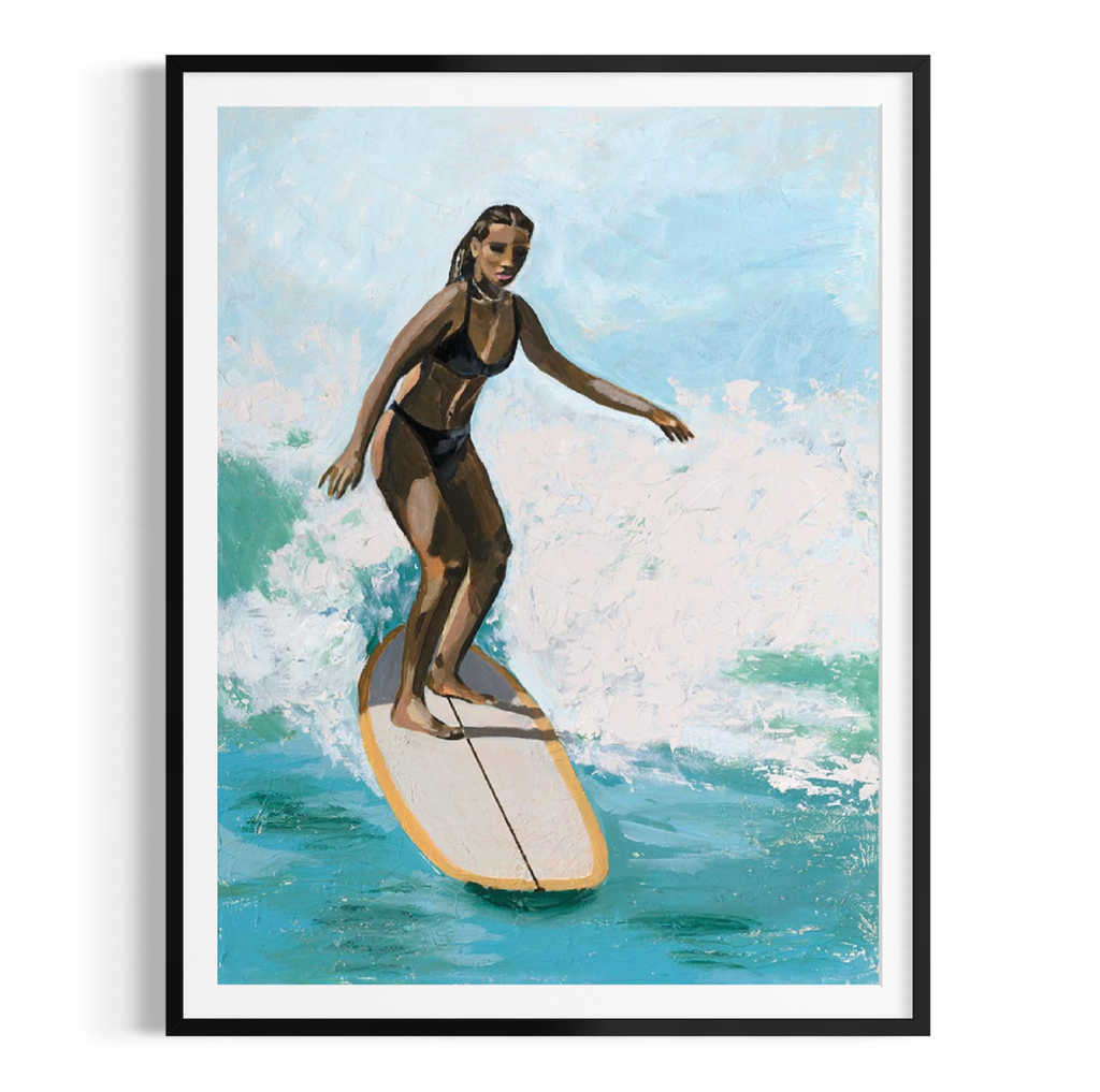 Surfer girl - Paper PRINT (Framed/unframed)