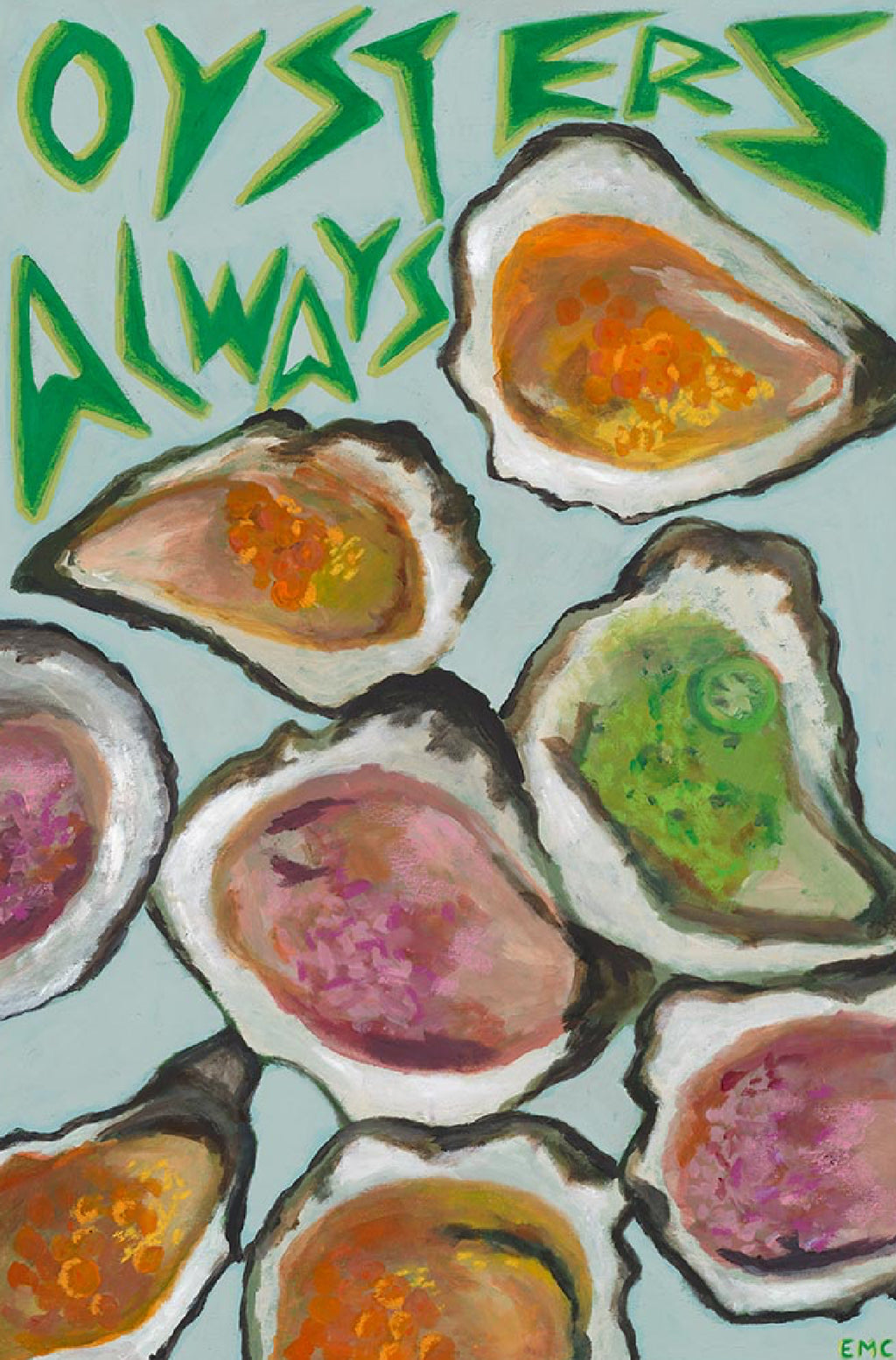 Oysters always - Paper PRINT (Framed/unframed)